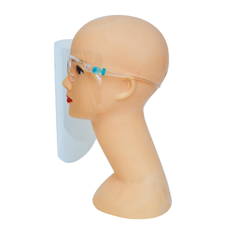 Eldobható ködelhárító biztonsági védőeszköz Tiszta műanyag arcvédő védőszemüveg