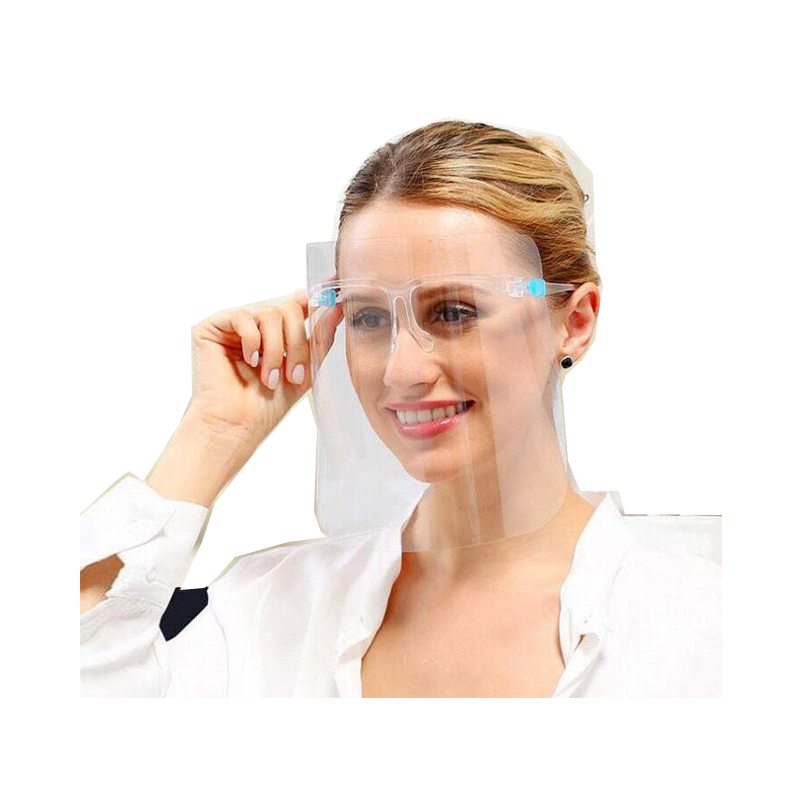 Szabályozható arcvédő Műanyag-arcpajzs Visor- arc- pajzs keretes szemüveggel